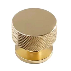 Knurled Cabinet Knob Matt Black Aluminium Kitchen Cabinet Door Cupboard Drawer - Picture 1 of 16