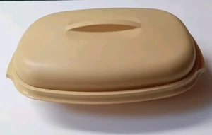 Tupperware 1273-1 Harvest Gold Microwave Vegetable Rice Steamer 4 Piece Set - Picture 1 of 8