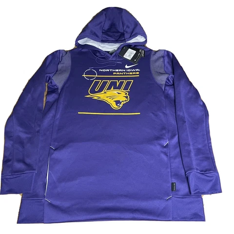 NWT Nike UNI Northern Iowa Panthers Hoodie On Field Therma Fit rare $80 Large Cover
