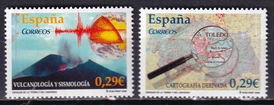 ESPAÑA - 2006  - Ciencia - Edifil 4254/4255 - Vulcanologia y Cartografia  - MNH - Imagen 1 de 1