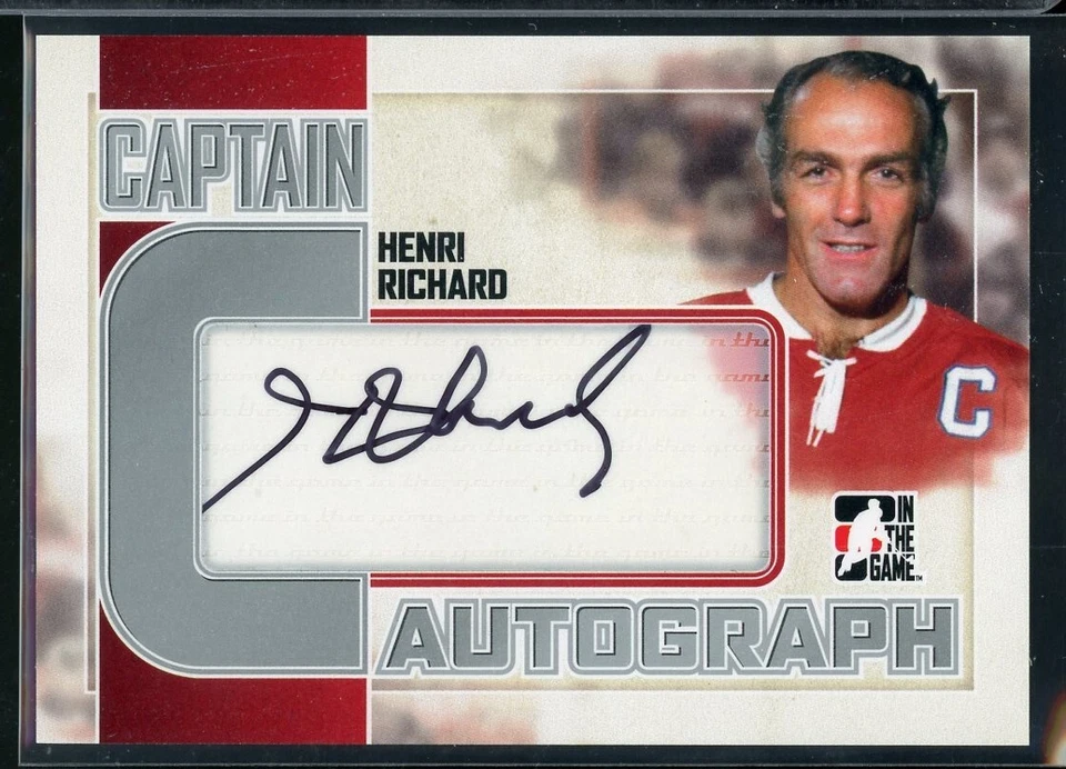 2011-12 ITG Captain-C Autographs Silver #AHR Henri Richard - Image 1 of 2