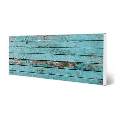 banjado Magnettafel 75x30cm Memoboard magnetisch Metall Pinnwand Blaue Holzlatte - Bild 1 von 4