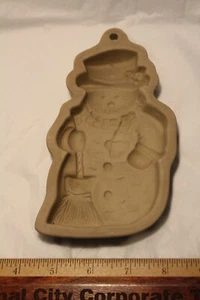 Rare 1998 New Debco Snowman Christmas Brown Bag Cookie Mold ~6.75" - Picture 1 of 6