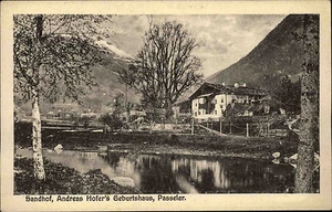 Passeier Südtirol Italien s/w ~1910 Sandhof Blick auf Andreas Hofers Geburtshaus - Picture 1 of 2