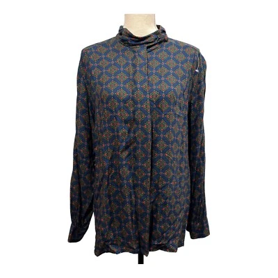 Vintage Pendleton Womens 18W Blouse Button Front Paisley High Neck Long Sleeve - Image 1 of 4