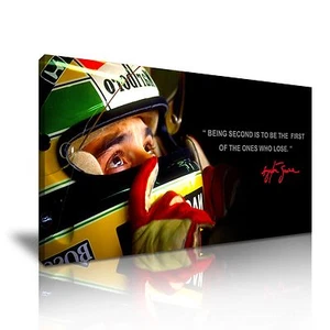 Lienzo de citas de Ayrton Senna F1 icono de pared moderna art deco - Imagen 1 de 3