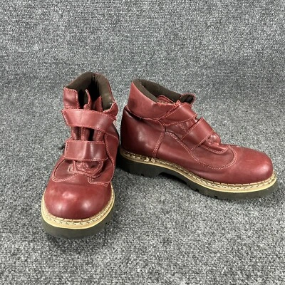 Женские красные кожаные сапоги Martino размер 38 размер США 7,5–8 с пряжками Moto Canada - Изображение 1 из 4