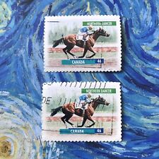 HORSES HORSE RACING RACETRACK RIDER RACE CANADA *23 STAMP CANADIAN COLLECTIBLE