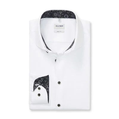 Camicia Business Herren Olymp Level Five Body Fit Bianca 212884 63 - Immagine 1 di 3