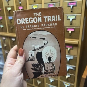 The Oregon Trail, by Francis Parkman, copyright 1949. Hardback book ex-library - Picture 1 of 14