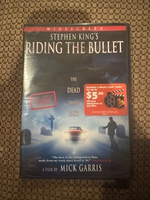 Riding The Bullet Stephen King (DVD, 2004 Widescreen) FACTORY SEALED Mick Garris - Image 1 of 4