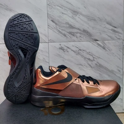 Nike Zoom KD IV Christmas Metallic Copper Black Shoes FZ5913-800 Men's Size 9.5 - Image 1 of 4