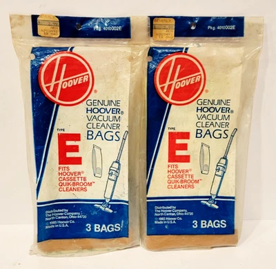 Bolsas para aspiradora Hoover genuinas tipo E 4010002E paquete de 3 6 bolsas nuevas selladas Foto 1 de 4