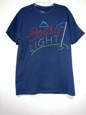 New Coors Light Golf Blue Heavy Weight Fabric T-Shirt Men’s Size Large NWT - Image 1 of 4