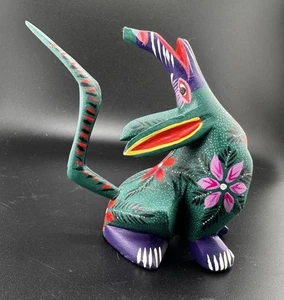 Oaxacan Alebrije Wood Carvings Mexican Folk Art Wolf Coyote Dog Sculpture - Picture 1 of 15