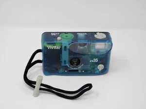 Vivitar CV35 analoge Weitwinkelkamera transluzent blau – getestet Blitz funktioniert - Bild 1 von 9