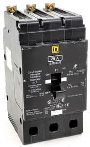 EJB34025 Square D 25 Amp 480 Volt Circuit Breaker - Next Day Option - New - Picture 1 of 7