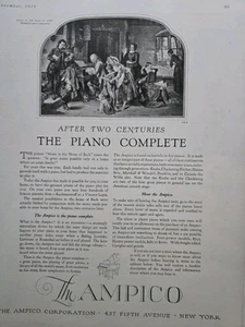 1924 Ampico Piano Complete Home of Bach art vintage Original ad - Picture 1 of 1