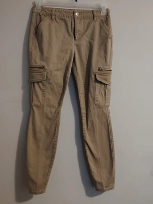 Pantalones ajustados cargo INC International Concepts beige mezcla de algodón talla 2 para mujer Foto 1 de 4