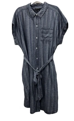 Vestido Lane Bryant Talla 20 Botones Bolsillos con Cinturón Forrado 100% Algodón Informal Foto 1 de 4