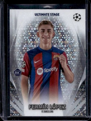 2023-24 Topps UEFA Fermin Lopez Ultimate Stage Chrome RC #USC-48 Barcelona - Image 1 of 2