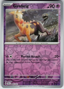 Pokemon Girafarig 066/162 SV05: Temporal Forces NM Reverse Holo card - Picture 1 of 2
