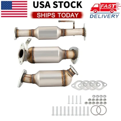 Three-way Catalytic Converter For 2008-2017 Buick Enclave 3Pcs Replacement New - Image 1 of 3