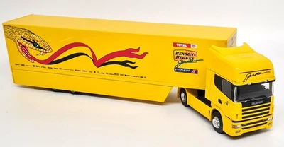 Louis Surber 1/43 Scania 144i Jordan Peugeot GP F1 Team Transporter Model Truck - Image 1 of 4