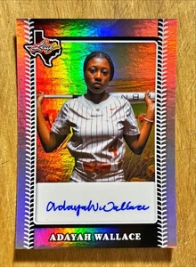 2024 Leaf Lone Star Softball Adayah Wallace Autograph #d/180 QTY - Picture 1 of 2