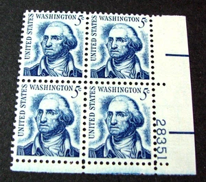 US Plate Block Stamps Scott# 1283 Washington MNH 1966 H340 - Picture 1 of 1