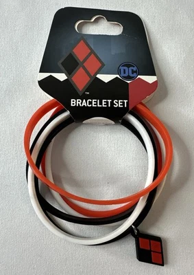Juego de 6 brazaletes de goma oficiales Harley Quinn DC Comics Foto 1 de 4