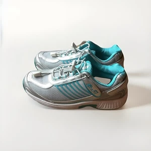 Zapatillas Orthofeet Talla 8.5 Verve Turquesa Plata Corbata Sin Cordones - Imagen 1 de 9