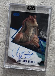 Star Wars Stellar 2021 Ahmed Best As Jar Jar Binks Auto Card Blue 23/25 - Picture 1 of 7