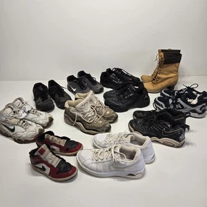11 Pairs Of Shoes Bulk Wholesale Nike Jordan Timberland Reseller Estate Lot - Picture 1 of 12