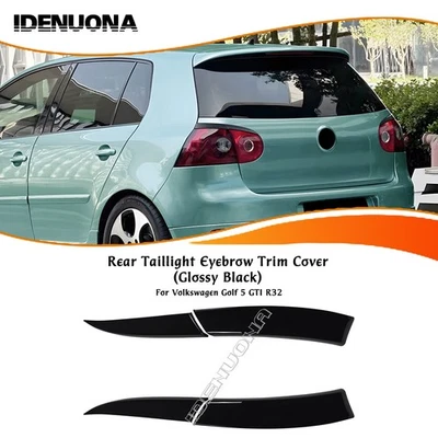 Gloss Black Taillight Eyelid Eyebrow Trim For Volkswagen Golf 5 GTI R32 - Image 1 of 4