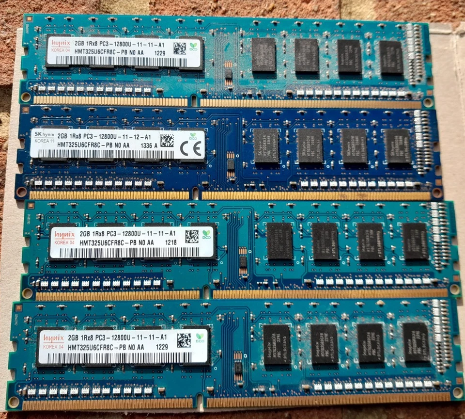 4x 2 GB DDR3 PC Ram PC3-12800 For Standard PC 8 GB  in Total (Hynix) - Image 1 of 1