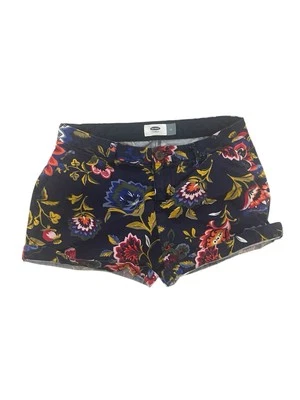 Pantalones Cortos Para Mujer OLD NAVY Talla 0 Azul Marino Estampado Floral 100% Algodón Foto 1 de 4