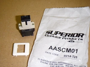 Superior Modular AASCM01 Snap-In SC Multimode Fiber Insert Module White - Bild 1 von 2