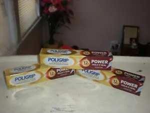3-Poligrip Power Max Denture Adhesive Cream Flavor Free 2.2oz 04/26 lot of 3 - Picture 1 of 1