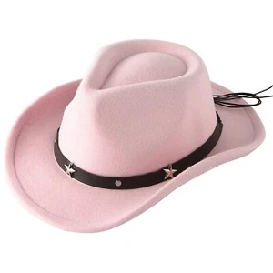 Kids Girls Boys Cowboy Cowgirl Hat with Buckle Belt Toddlers Felt Western Hat... - Picture 1 of 3