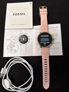 Fossil Wellness Edition Gen. 6 44mm Edelstahlgehäuse-Rosegold mit Silikonarmband - Bild 1 von 9