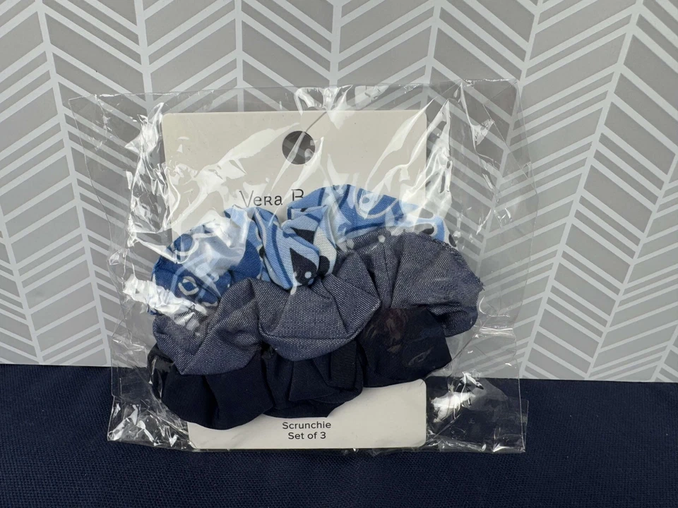 Juego de 3 medallones Vera Bradley Scrunchie Blue Star Foto 1 de 2