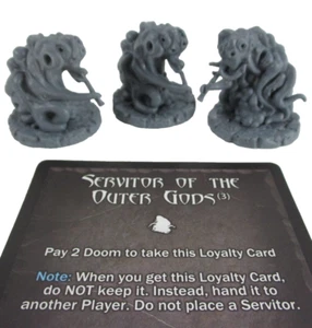 Cthulhu Wars 3x SERVITOR OF THE OUTER GODS Minis & Loyalty Card NEW!! - Picture 1 of 4