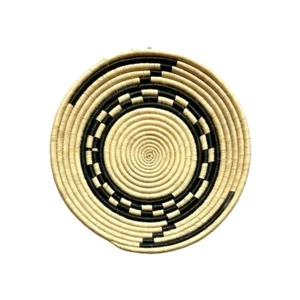 Wandkorb, Dekokorb, afrikanische Kunst, handgefertigt, nachhaltige Deko, Wanddek - Bild 1 von 3