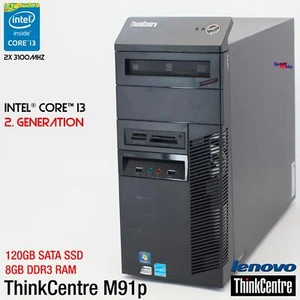 IBM LENOVO THINKCENTRE M91P 7052 C1G I3 Computer PC 120GB SSD 8GB Windows 10 - Picture 1 of 5