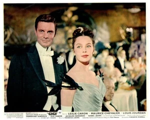 Gigi Original Lobby Card Louis Jourdan Leslie Caron Maxims Cecil Beaton Gown - Picture 1 of 1