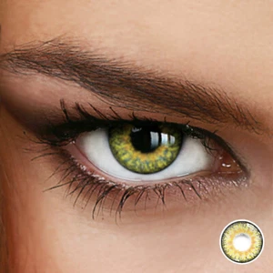 LuxDelux CHERIE BROWN farbige Kontaktlinsen ohne Stärke gelb-braune Farblinsen - Bild 1 von 2