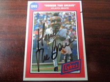 1992 Lykes Homer The Braves Signed AUTOGRAPHED Braves Mascot Card-RARE!