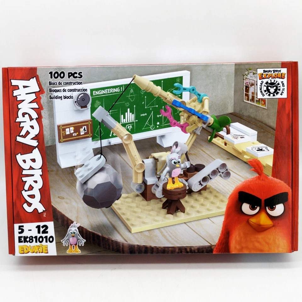 Angry Birds 100 Piece Building Set 2019 Edukie Sealed EK81010 Catapult New - Image 1 of 4