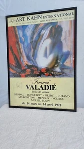 Affiche lithographie Valadié signée Abstrait moderne tableau encadré Lithography - Photo 1 sur 8